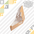 ForGenika PIE III Window Kraft, Упаковка для кусочка торта/пирога, КРАФТ 160*160*80*60мм (50/450), фото 2