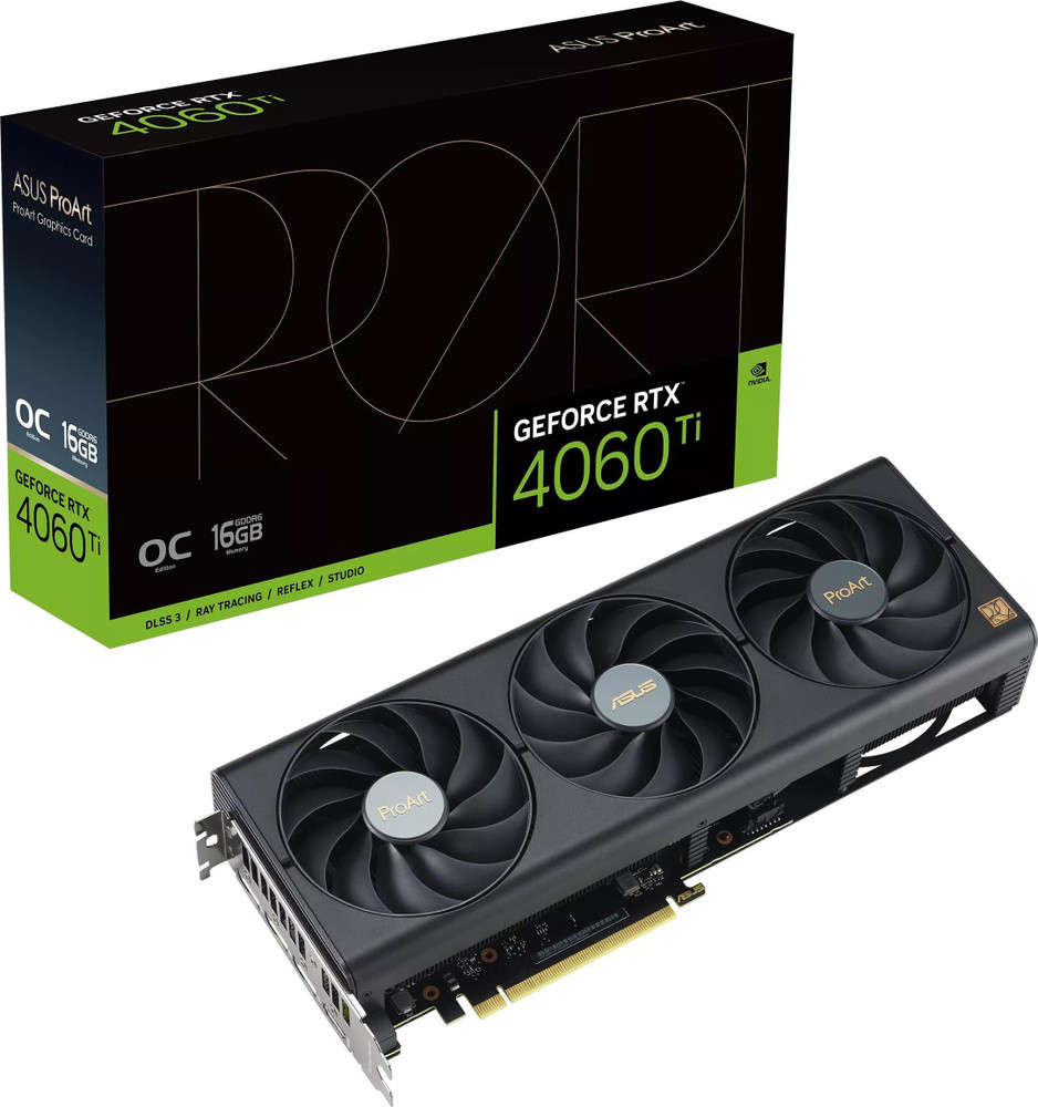 Видеокарта ASUS ProArt GeForce RTX™ 4060 Ti OC Edition (PROART-RTX4060TI-O16G)