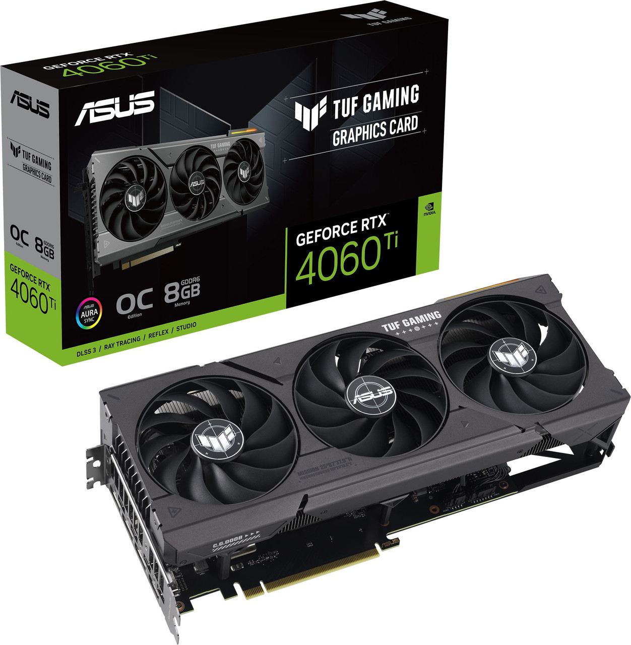 Видеокарта ASUS TUF RTX 4060 Ti OC (TUF-RTX4060TI-O8G-GAMING)