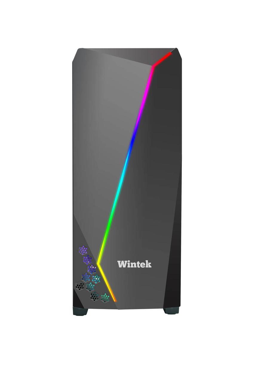 Корпус Wintek Arrow K163 TG, ATX/Micro ATX, USB 1*3.0/2*2.0, 0,55mm, RGB strip, 1*12cm SR Rainbow fan - фото 2 - id-p112641174