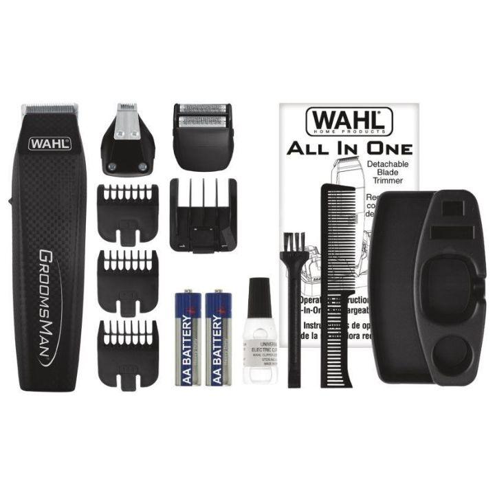 Триммер для усов и бороды Wahl Groomsman all-in-one trimmer черный - фото 1 - id-p112657130