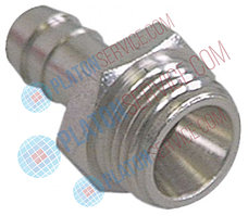 Фитинг / коннектор никелированная латунь прямая резьба 1/2 "шланг o 12 мм Кол-во 1 шт