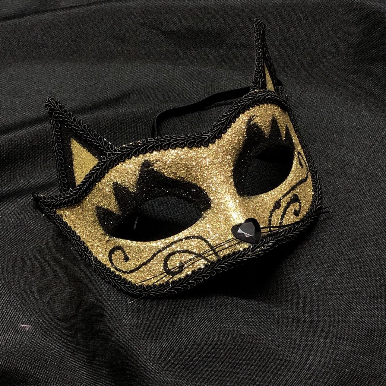 Венецианская маска, карнавальная маска, маска Lady кошка