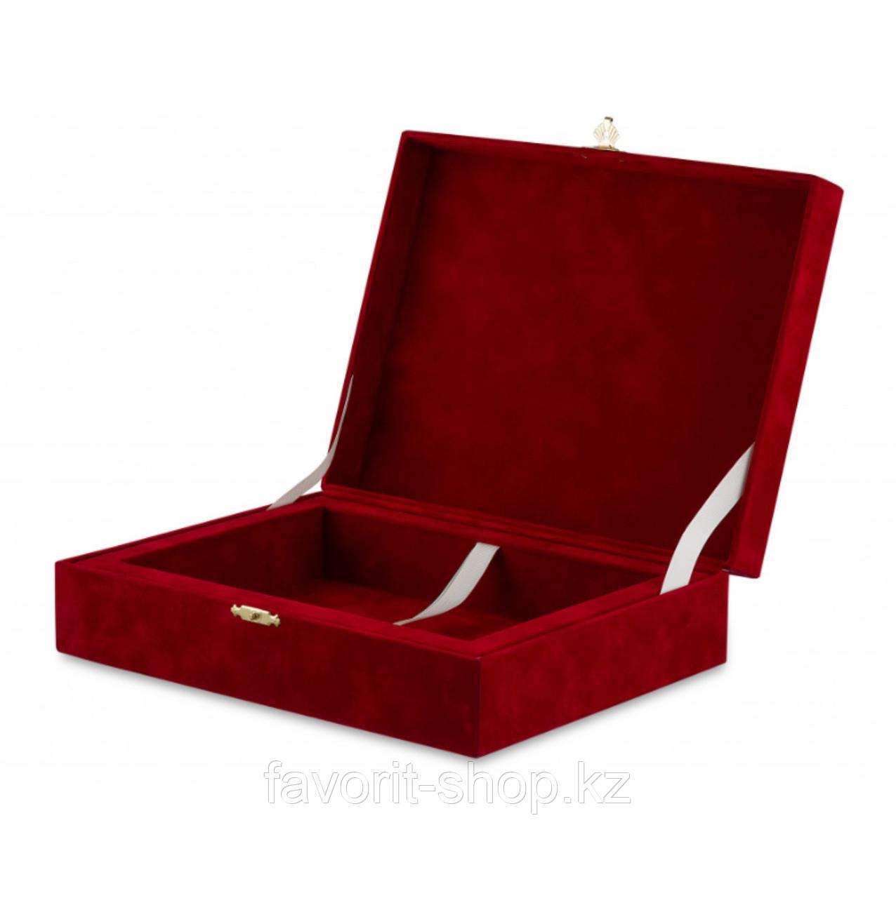 Шкатулка бархатная красная с замком / Изготовление подарочной упаковки на заказ