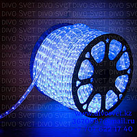 Светодиодный дюралайт IP65, 8mm, 17 диодов/м 220V. LED дюралайт, синий цвет