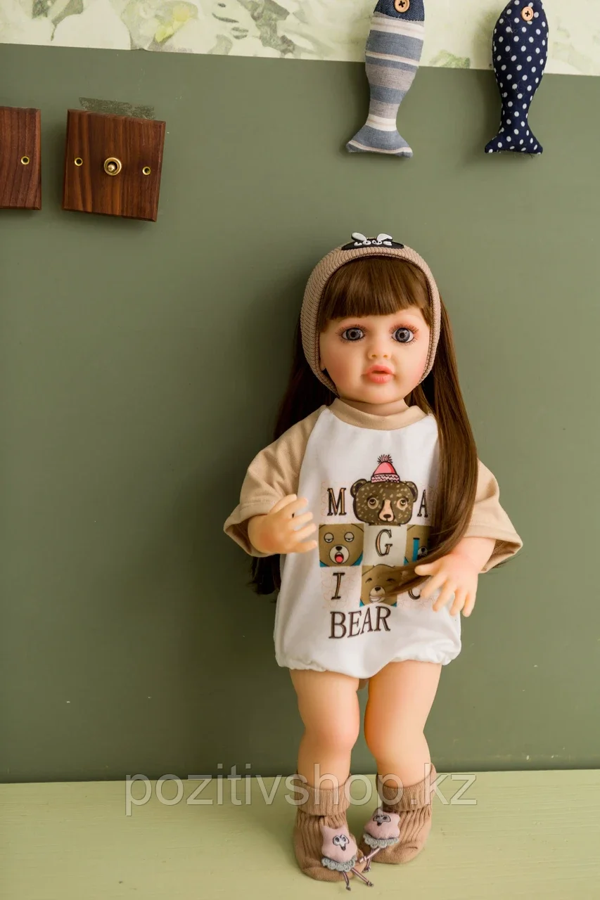 Кукла интерактивная Реборн в бежевом боди - фото 4 - id-p112660330