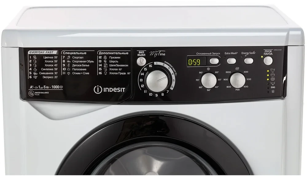 Стиральная машина Indesit EWSD 51031 BK CIS белая - фото 4 - id-p112661660