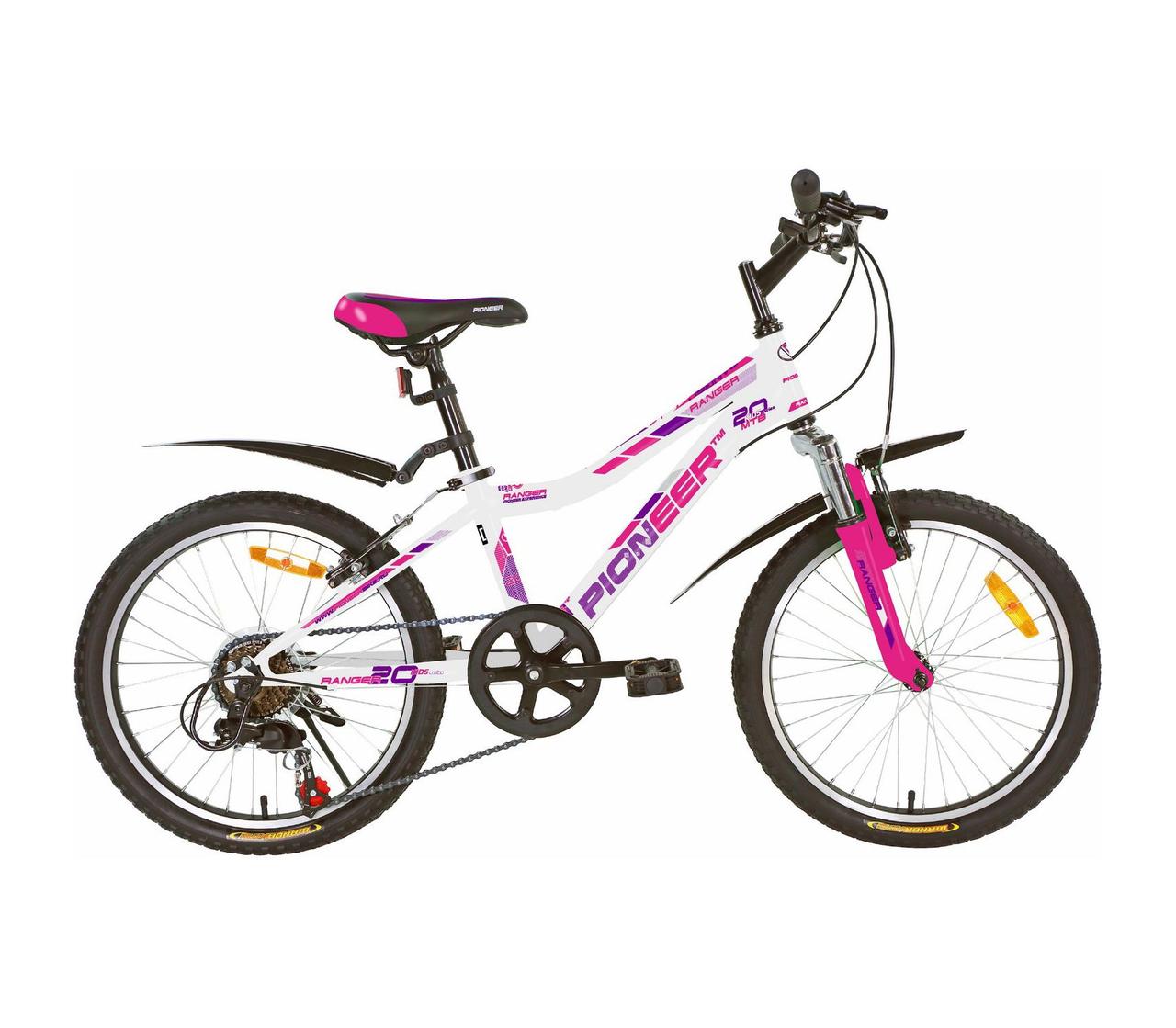 Велосипед Pioneer Ranger 20''/11'' white-pink-violet - фото 1 - id-p112665043