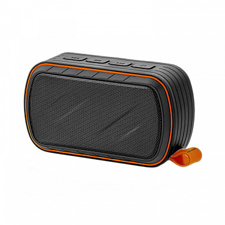 Колонка портативная беспроводная Bluetooth Speaker Redmond RBS-5813, черный с оранжевым - фото 4 - id-p112661011