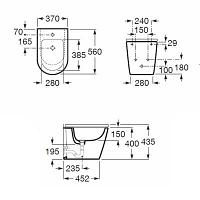 7357527000 INSPIRA ROUND БИДЕ НАПОЛЬНОЕ 560Х370