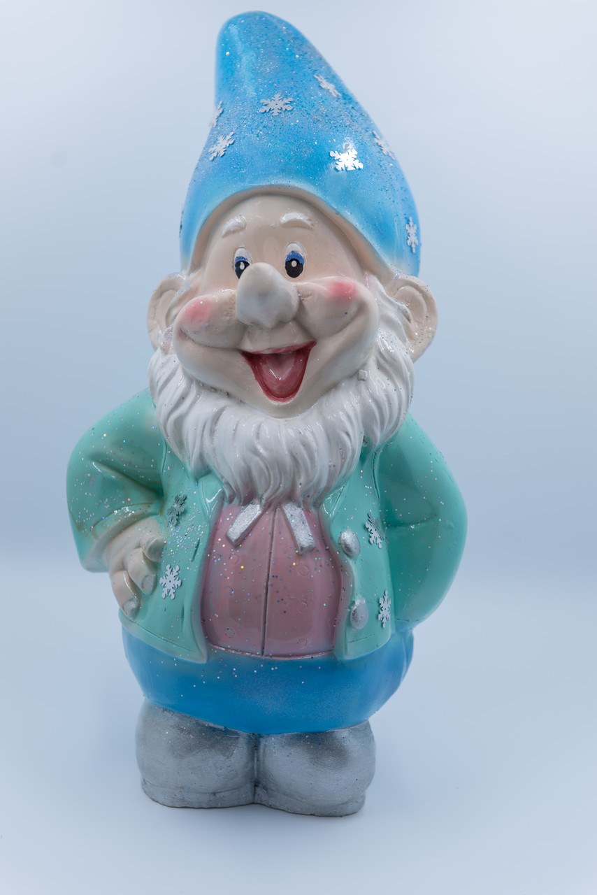 Новогодняя фигурка из гипса Гном большой 43×26×20см