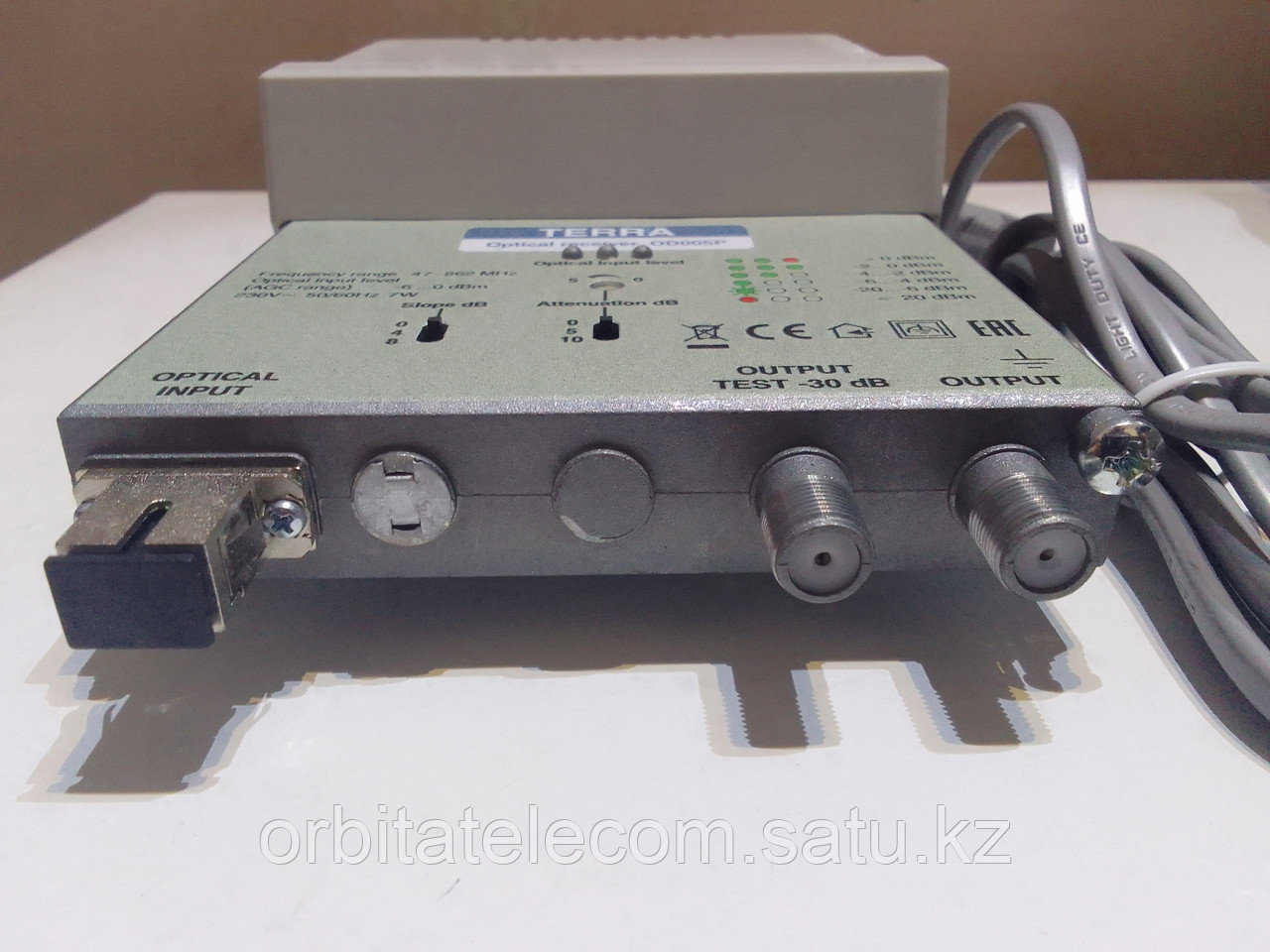 OD 005P - Оптический приемник, питание от сети, AGC 106 dBµV, CTB/CSO уровень 107 dBµV, фото 1