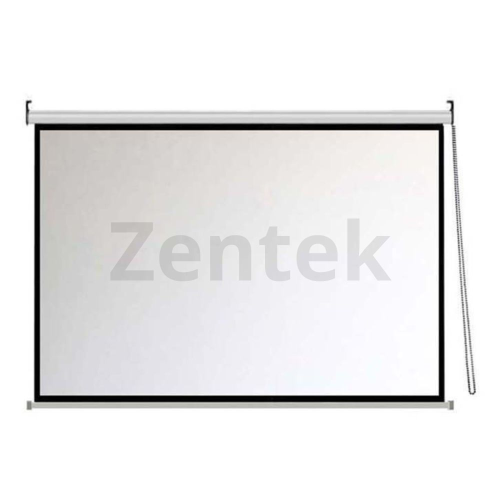 Экран рулонный Zentek R1 100 дюймов 16 на 9 белый - фото 1 - id-p112667987