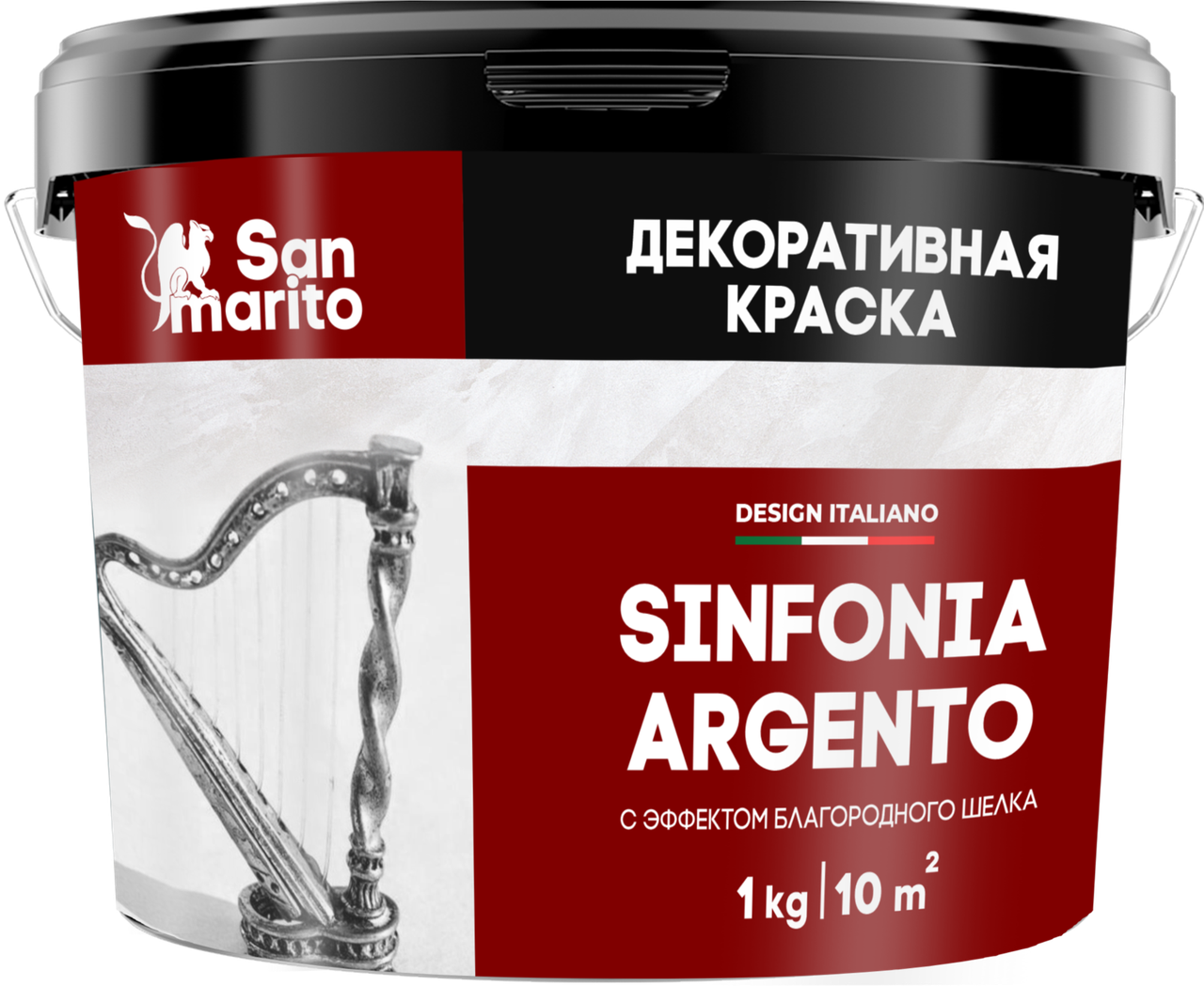 Декоративная краска San Marito Sinfonia Argento перламутровая - фото 1 - id-p112668048