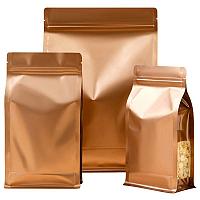 Восьмишовный металлизированный золотой пакет