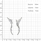 Серьги из серебра с фианитами Aquamarine 400151А.5, фото 5