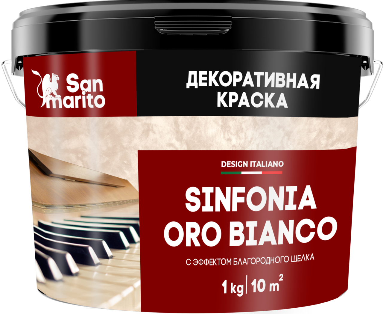 Декоративная краска San Marito Sinfonia Oro Bianco перламутровая - фото 1 - id-p112669139