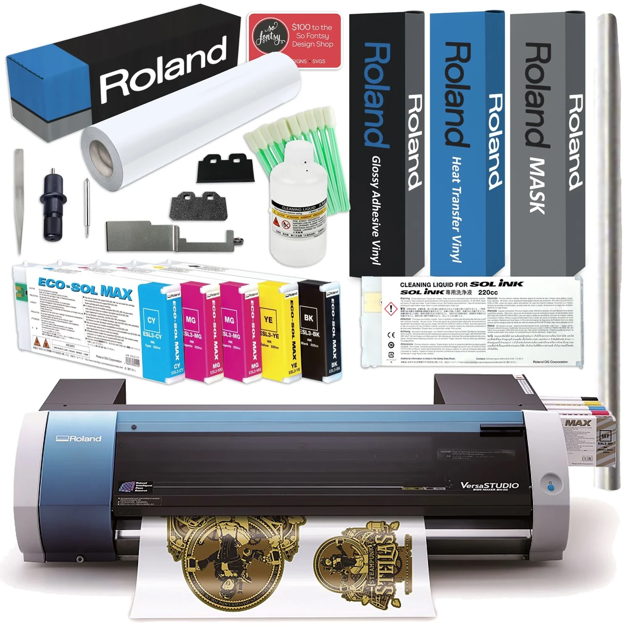Настольный струйный принтер/каттер Roland VersaSTUDIO BN-20 - фото 3 - id-p112669317