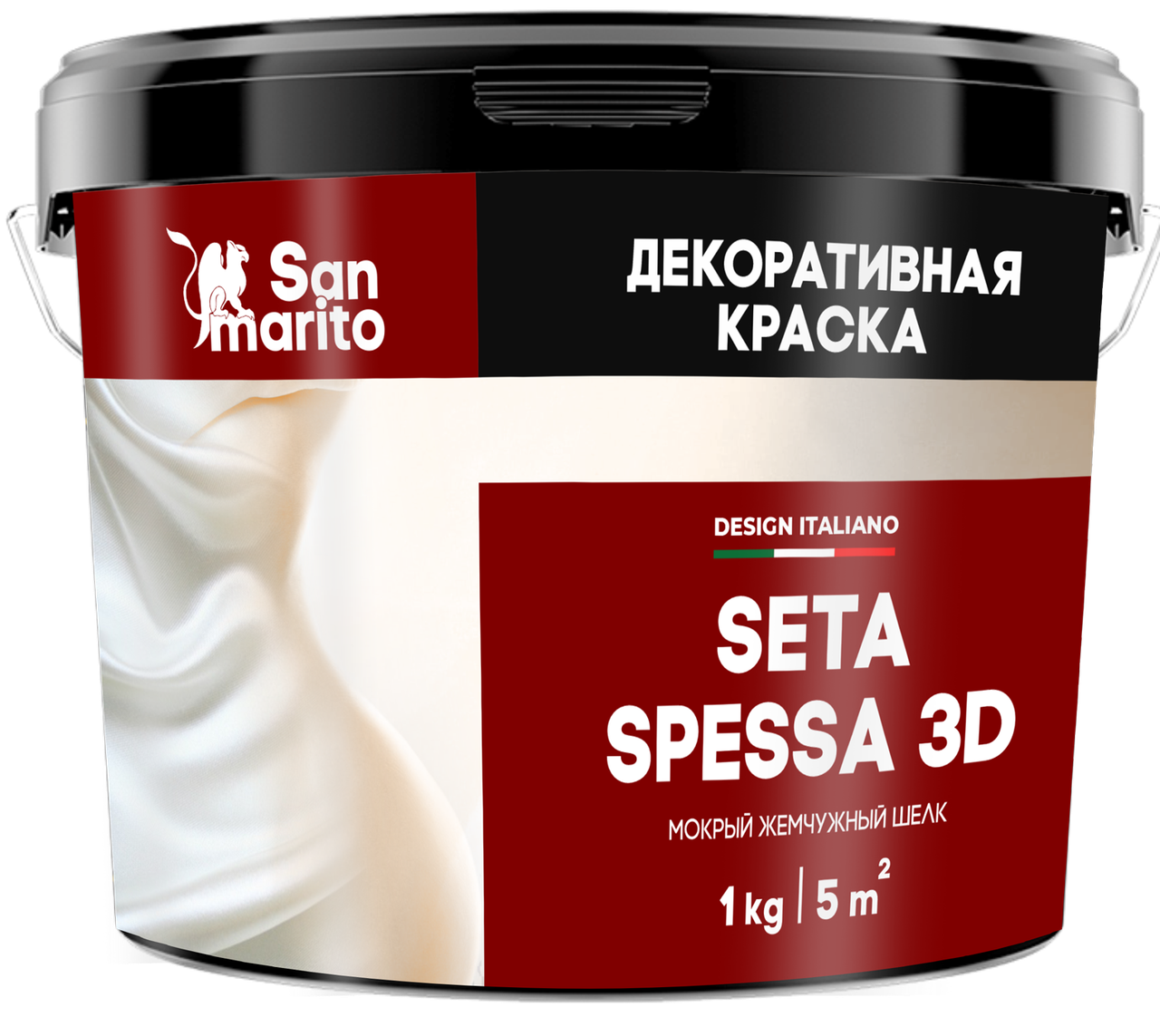 Декоративная краска San Marito Seta Spessa 3D белая - фото 1 - id-p112669517