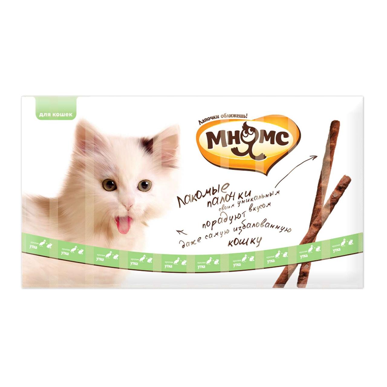 Мнямс Палочки для кошек Утка и Кролик, штучно