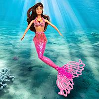 Кукла "Русалка" музыкальная с большим подвижным хвостом 39 см