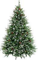 Новогодняя елка "Елка Маркет" искусственная с ягодами шишками и снегом разборная 240 см