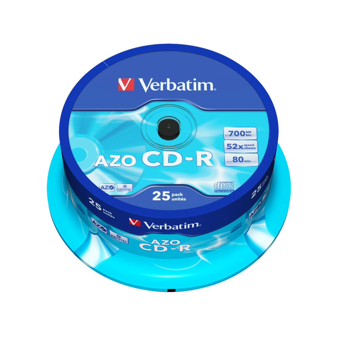 Диск CD-R Verbatim (43352) 700MB 25штук Незаписанный - фото 2 - id-p112677710