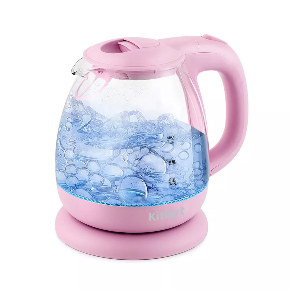 Чайник электрический Kitfort КТ-653-2 розовый - фото 1 - id-p112683501