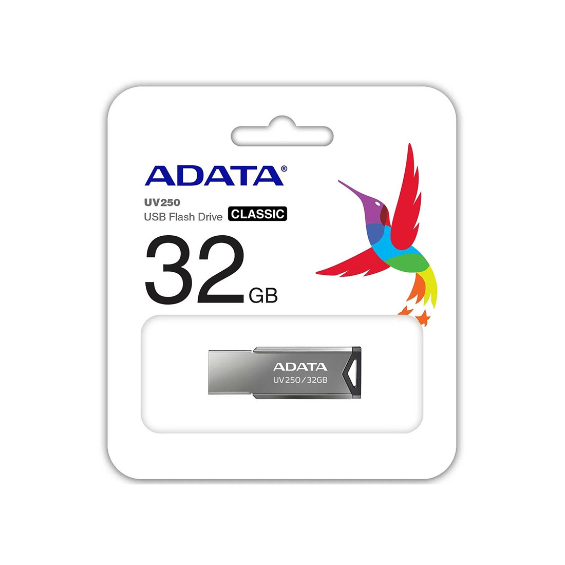 USB-накопитель ADATA AUV250-32G-RBK 32GB Серебристый - фото 3 - id-p112681726