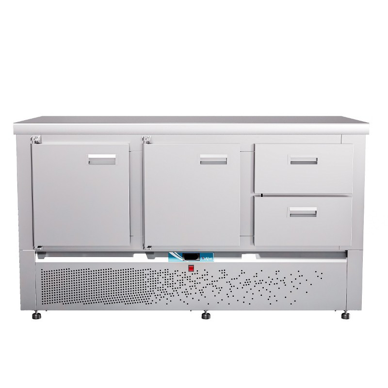 Стол холодильный среднетемпературный Abat СХС-70Н-02 (дверь, дверь, ящики 1/2) без борта - фото 1 - id-p112684111