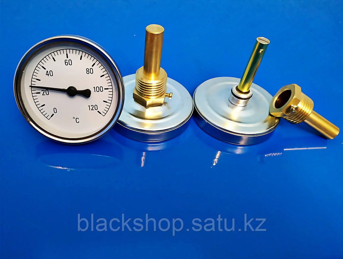 Термометр биметаллический с защитной гильзой 120 С - фото 1 - id-p112684287