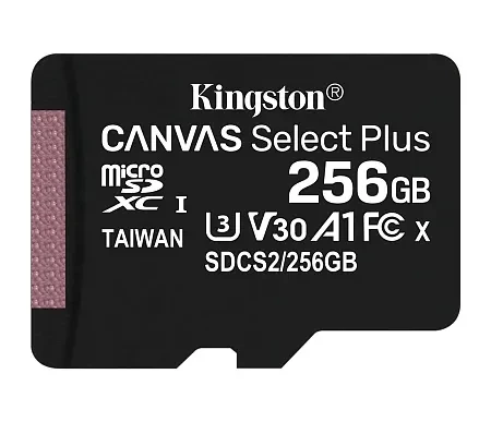Карта памяти MicroSD 256GB Class 10 UHS-I Kingston SDCS2/256GBSP - фото 1 - id-p112684559