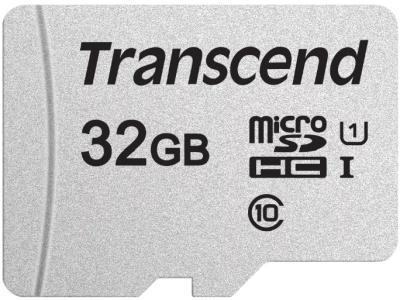 Карта памяти MicroSD 32GB Class 10 U1 Transcend TS32GUSD300S - фото 1 - id-p112684566