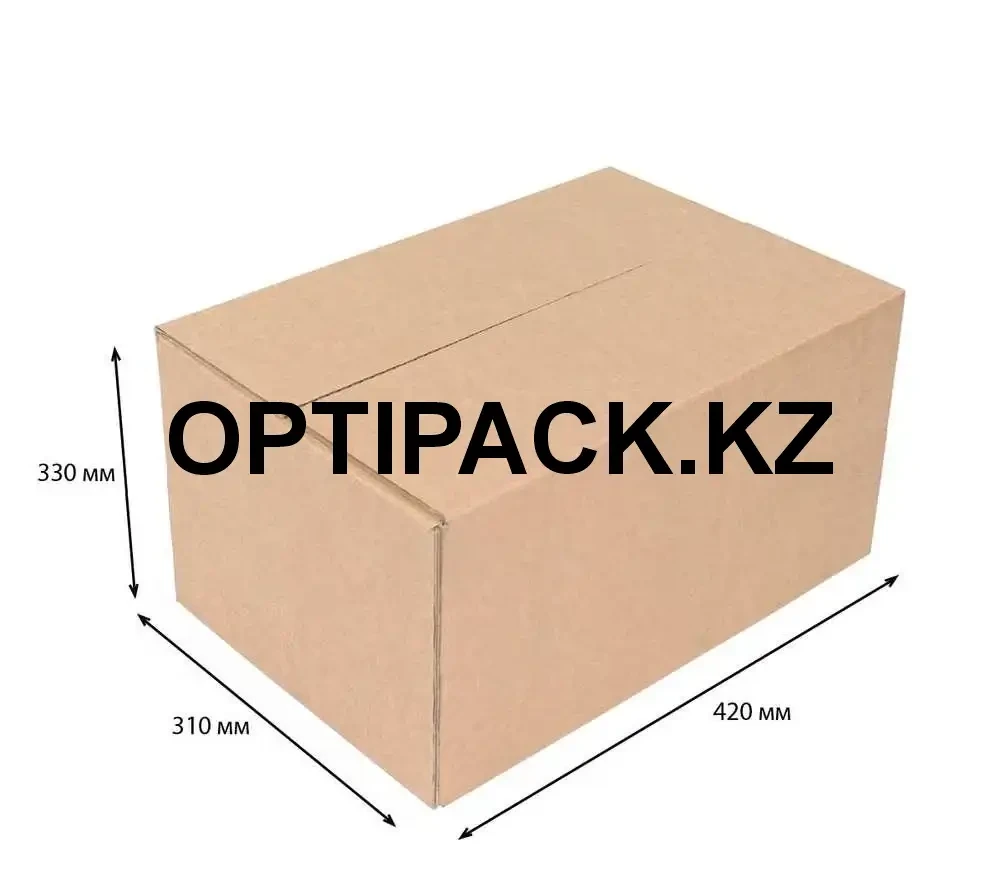 Коробка картонная четырехклапанная 42x31x33