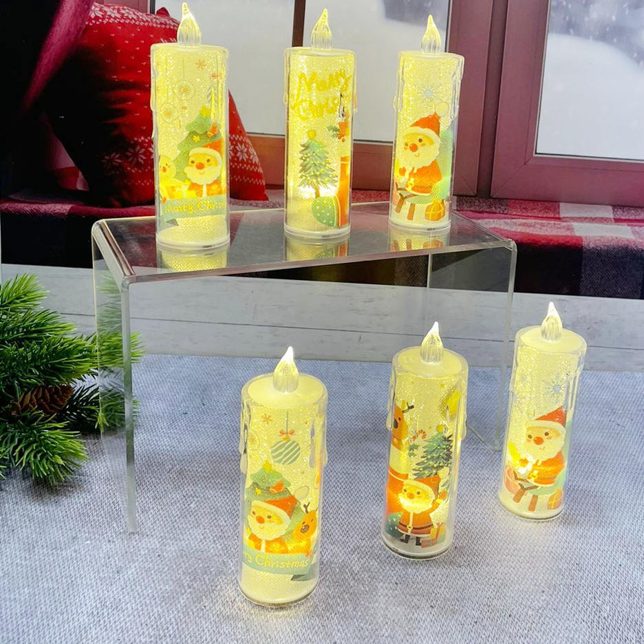 LED Свеча новогодний 12*4 см 1шт