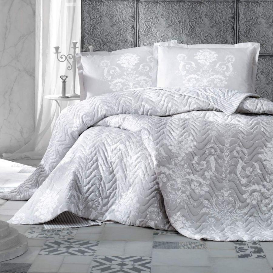 Набор постельного белья с одеялом Ранфорс 4 сезона Clasy Alone V1 (1.5 спальное) White Турция - фото 1 - id-p112685632