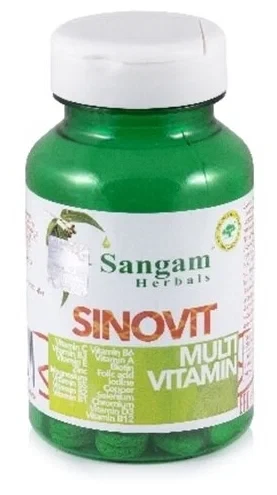 Синовит Сангам Хербалс - мультивитаминный комплекс / Sinovit Sangam Herbals 750 мг 60 таблеток.