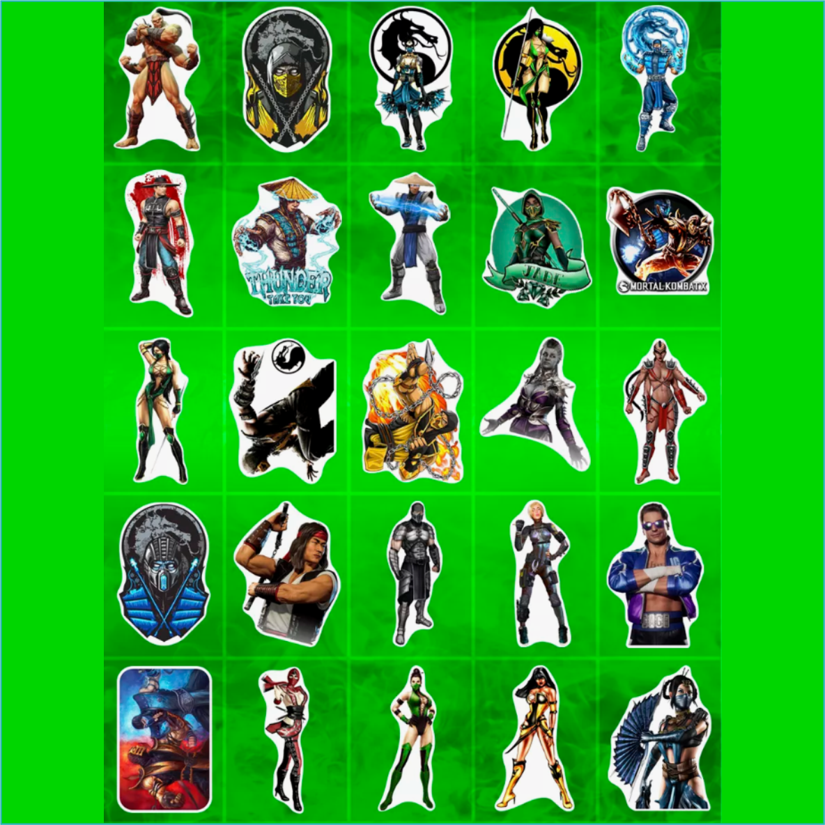 Набор наклеек "Mortal Kombat" (Стикерпак 50 шт.) - фото 2 - id-p112685928