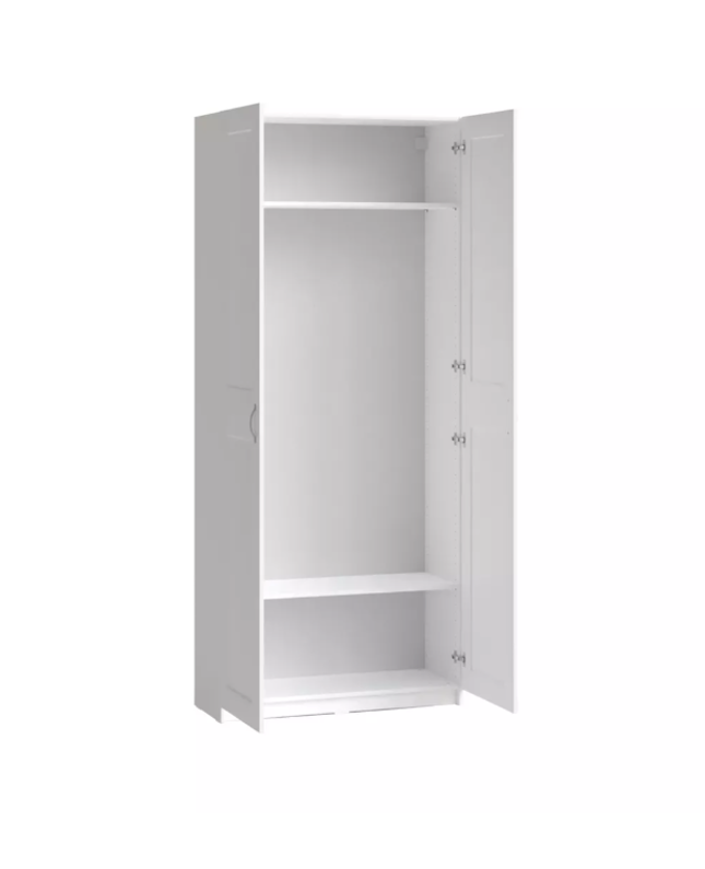 Шкаф МАКС, 2 двери, 75х38х233 см, белый - фото 3 - id-p112689005