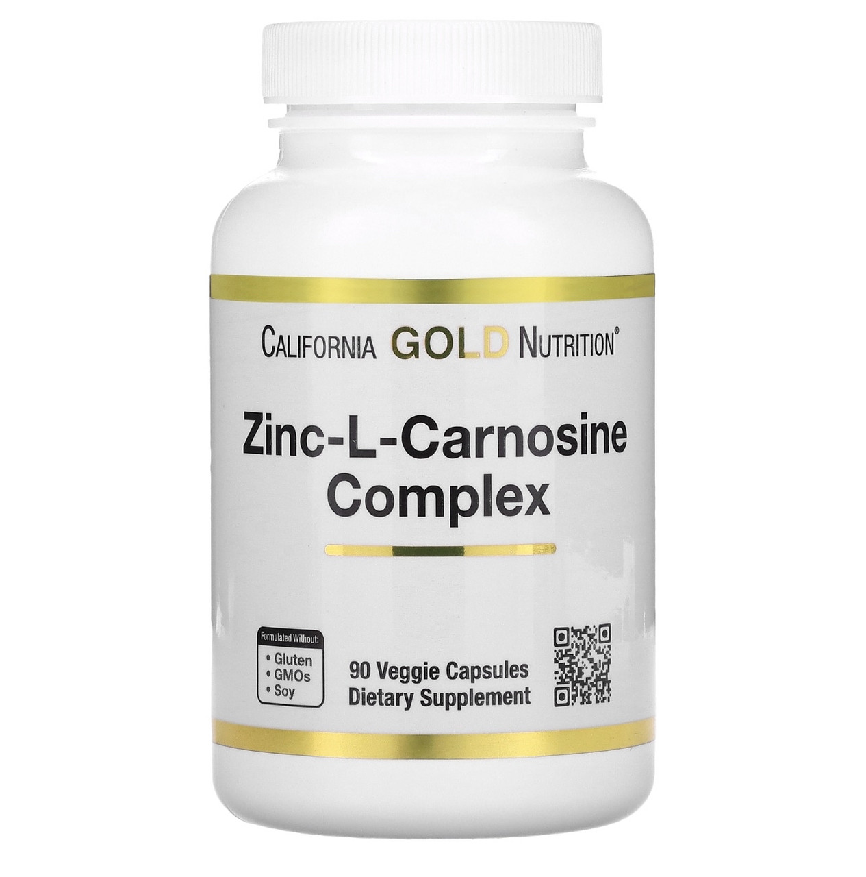California gold nutrition комплекс с цинк-L-карнозином, 90 вегетарианских капсул - фото 1 - id-p112690340