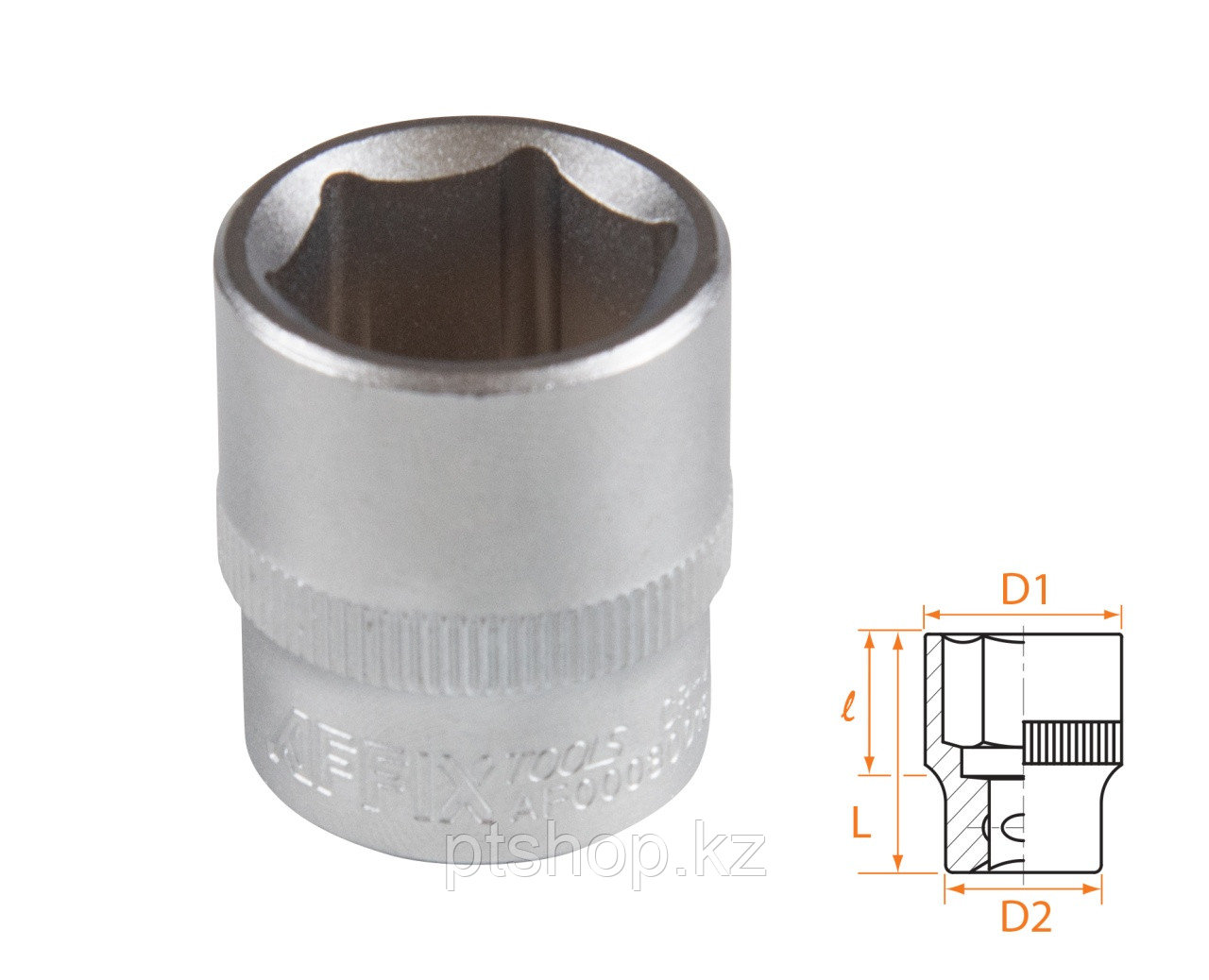AFFIX Головка торцевая стандартная шестигранная 3/8", 18 мм AFFIX AF00030018