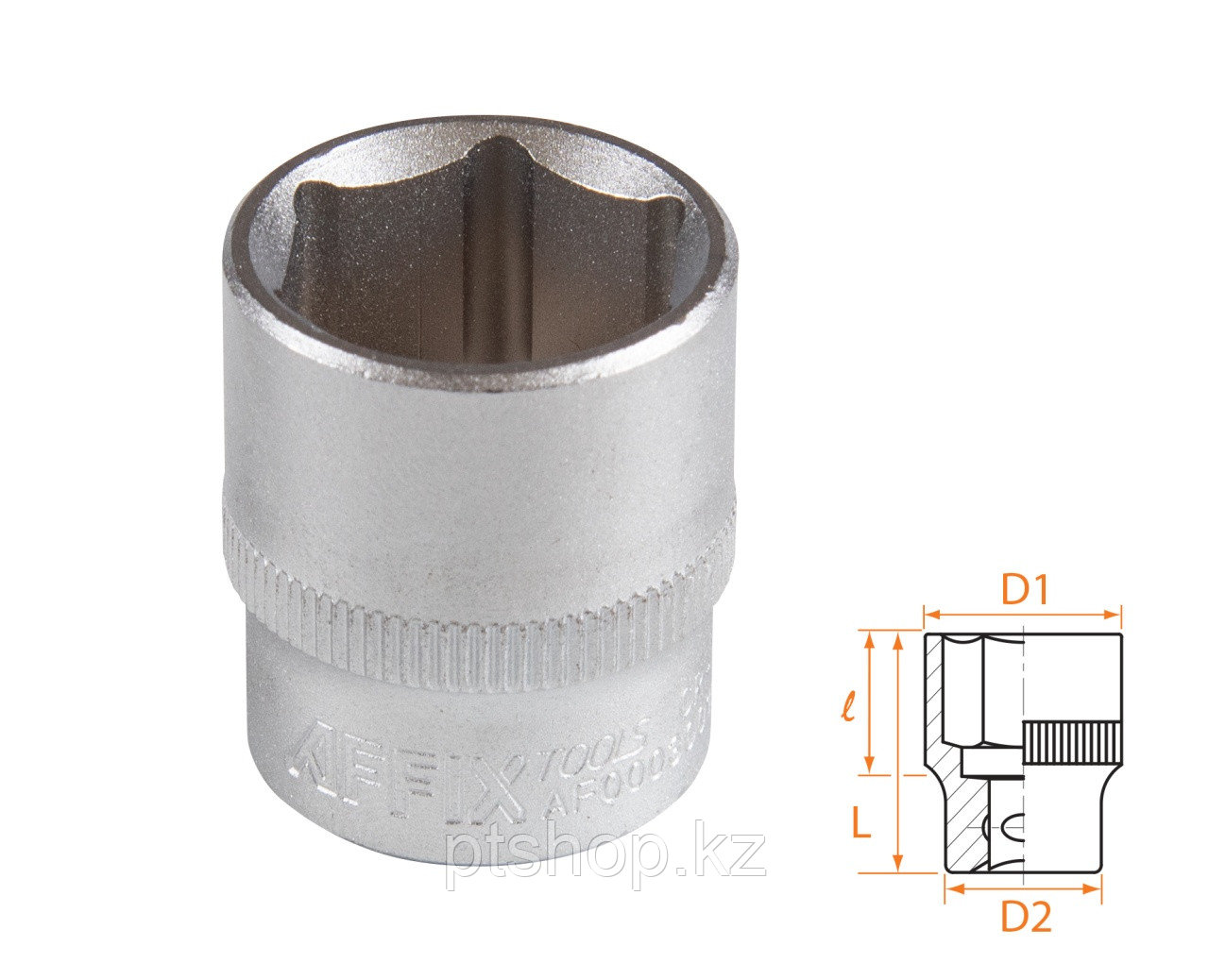AFFIX Головка торцевая стандартная шестигранная 3/8", 19 мм AFFIX AF00030019