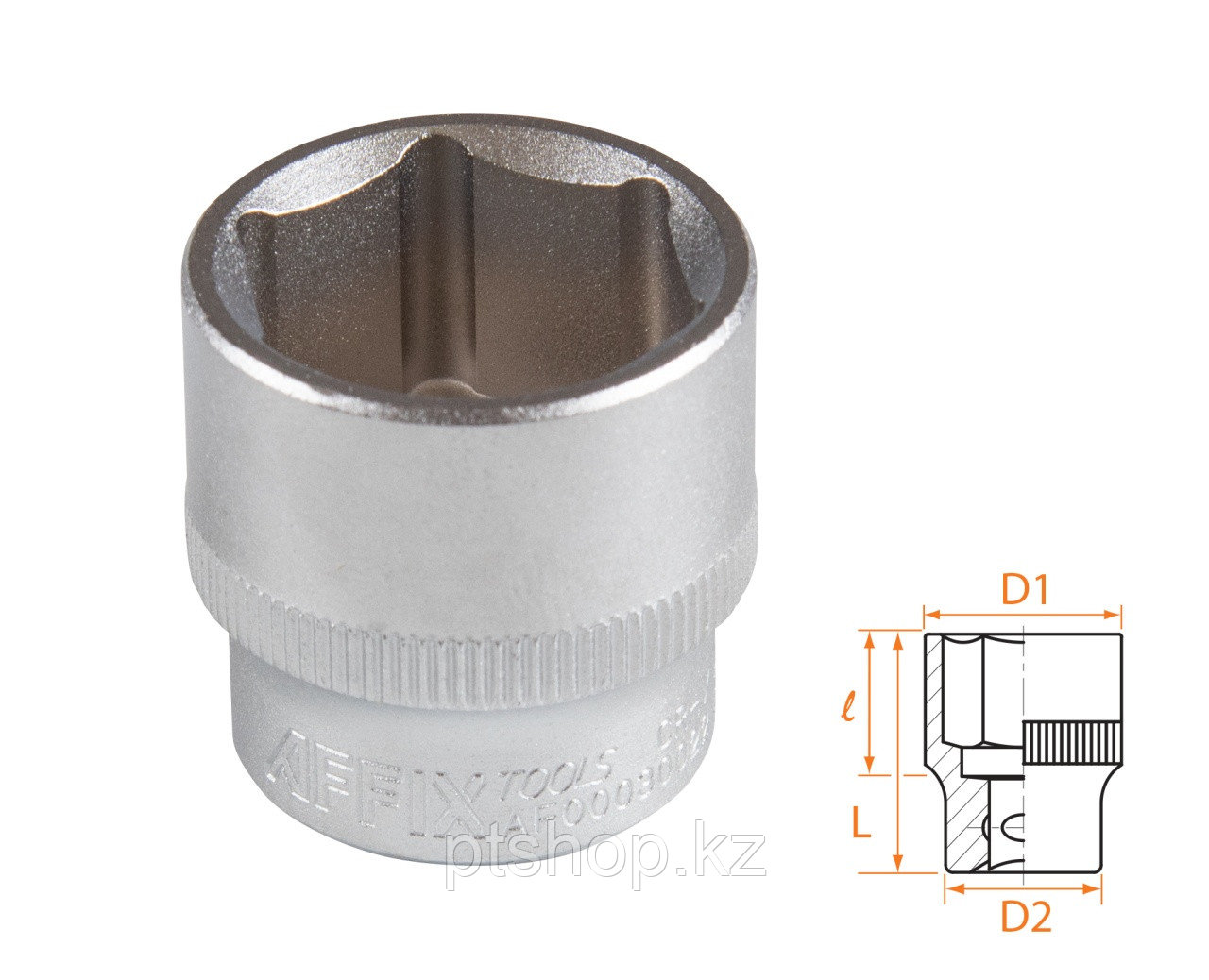 AFFIX Головка торцевая стандартная шестигранная 3/8", 22 мм AFFIX AF00030022