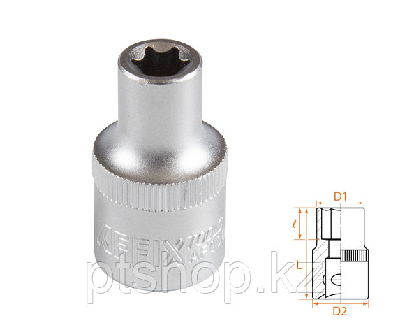 AFFIX Головка торцевая TORX Е-стандарт 1/2", E10 AFFIX AF00043010, фото 1
