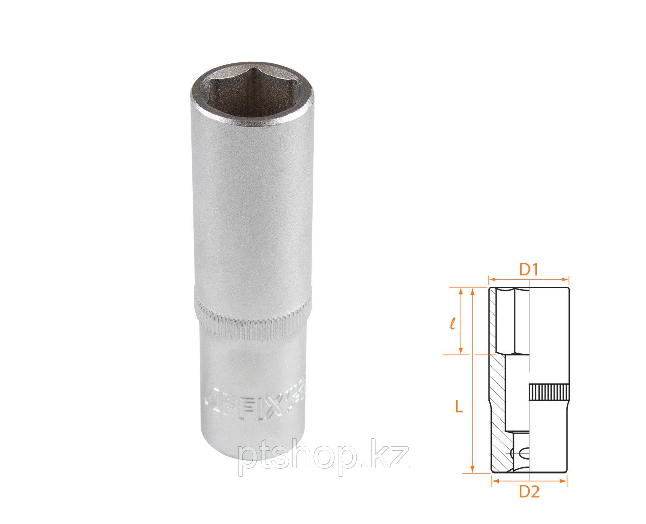 AFFIX Головка торцевая глубокая шестигранная 1/2", 15 мм AFFIX AF00140015