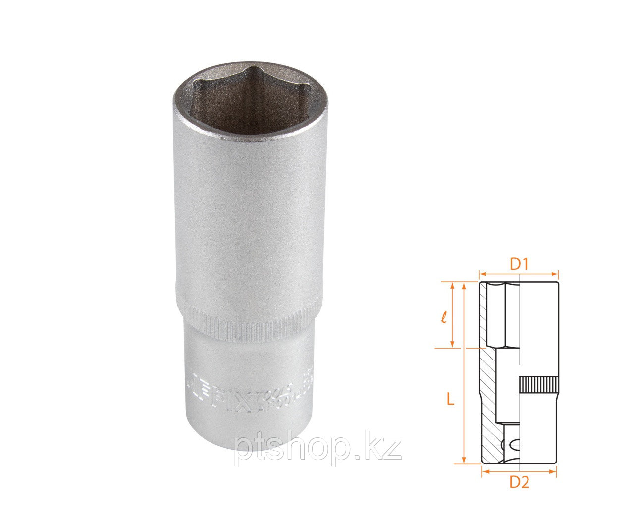 AFFIX Головка торцевая глубокая шестигранная 1/2", 22 мм AFFIX AF00140022