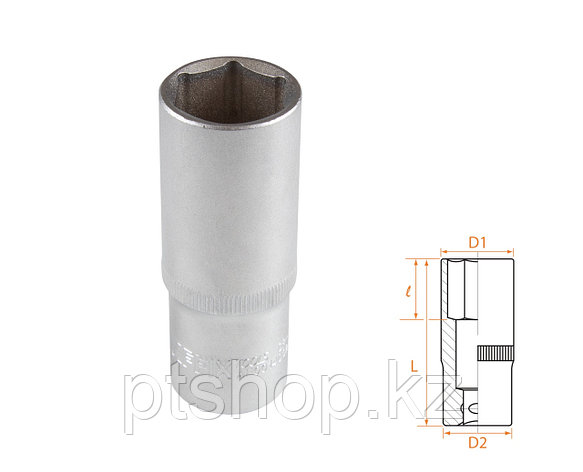 AFFIX Головка торцевая глубокая шестигранная 1/2", 22 мм AFFIX AF00140022, фото 1