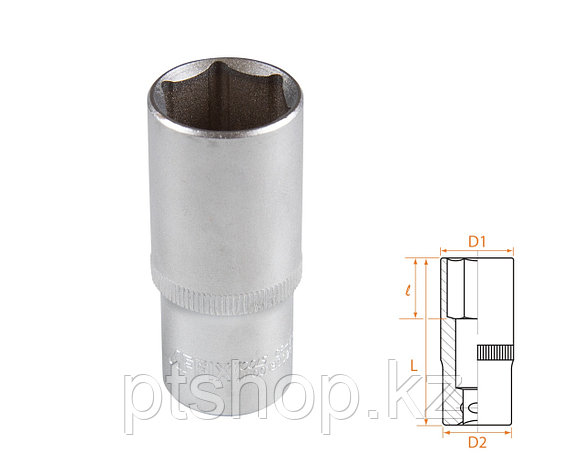 AFFIX Головка торцевая глубокая шестигранная 3/8", 21 мм AFFIX AF00130021, фото 1