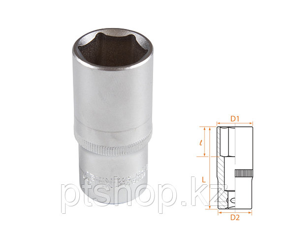 AFFIX Головка торцевая глубокая шестигранная 3/8", 22 мм AFFIX AF00130022, фото 1