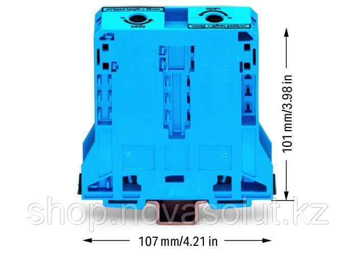2-проводная проходная клемма; 95 мм²; CAGE CLAMP; синий WAGO 285-194 - фото 2 - id-p112692455